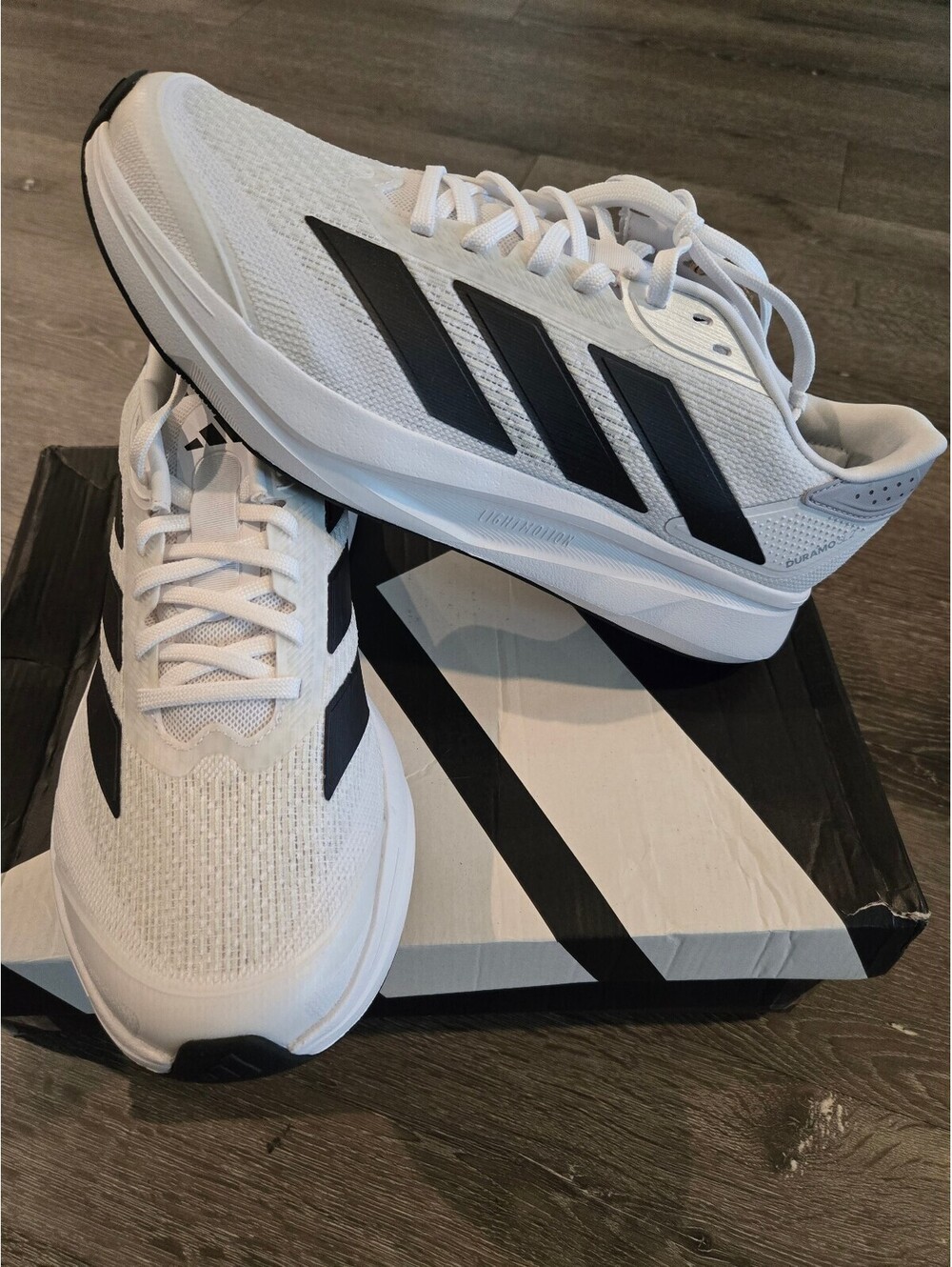 adidas Duramo SL2 IH8215 Running Shoes White Black Men's Size 10 NIB